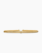 Classic Cablespira® Station Bracelet in 18K Yellow Gold with Diamonds, 3mm